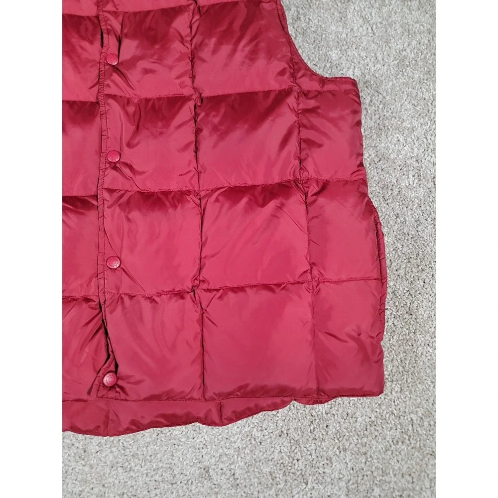VTG LL Bean Goose Down Puffer Vest Snap Button Hiking Trail Camping XL Mens Warm